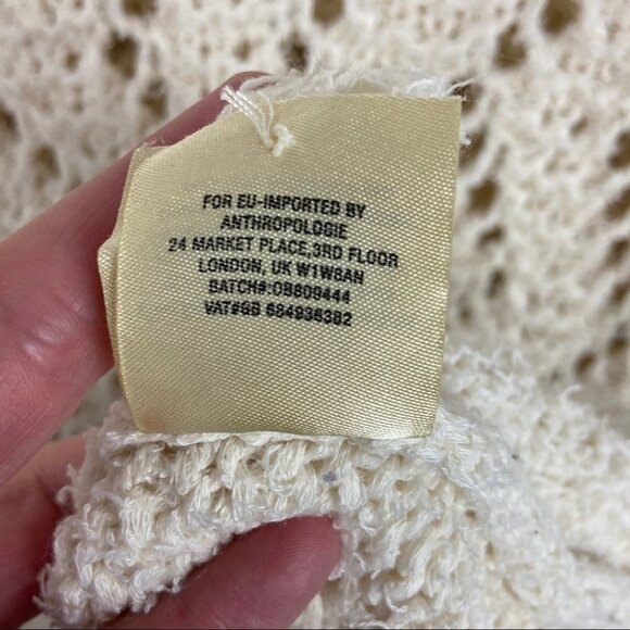 Anthropologie Akemi + Kin Sable Pointelle Sweater Bohemian Knit Size XS Pullover - Picture 9 of 11